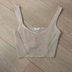 COTTON ON - Oatmeal Knit Crop Tank